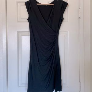 Black Ann Taylor side-wrap dress, size xs.
